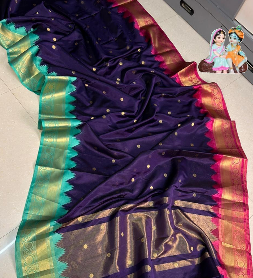 Party wear semi Kanchivaram silk Sarees